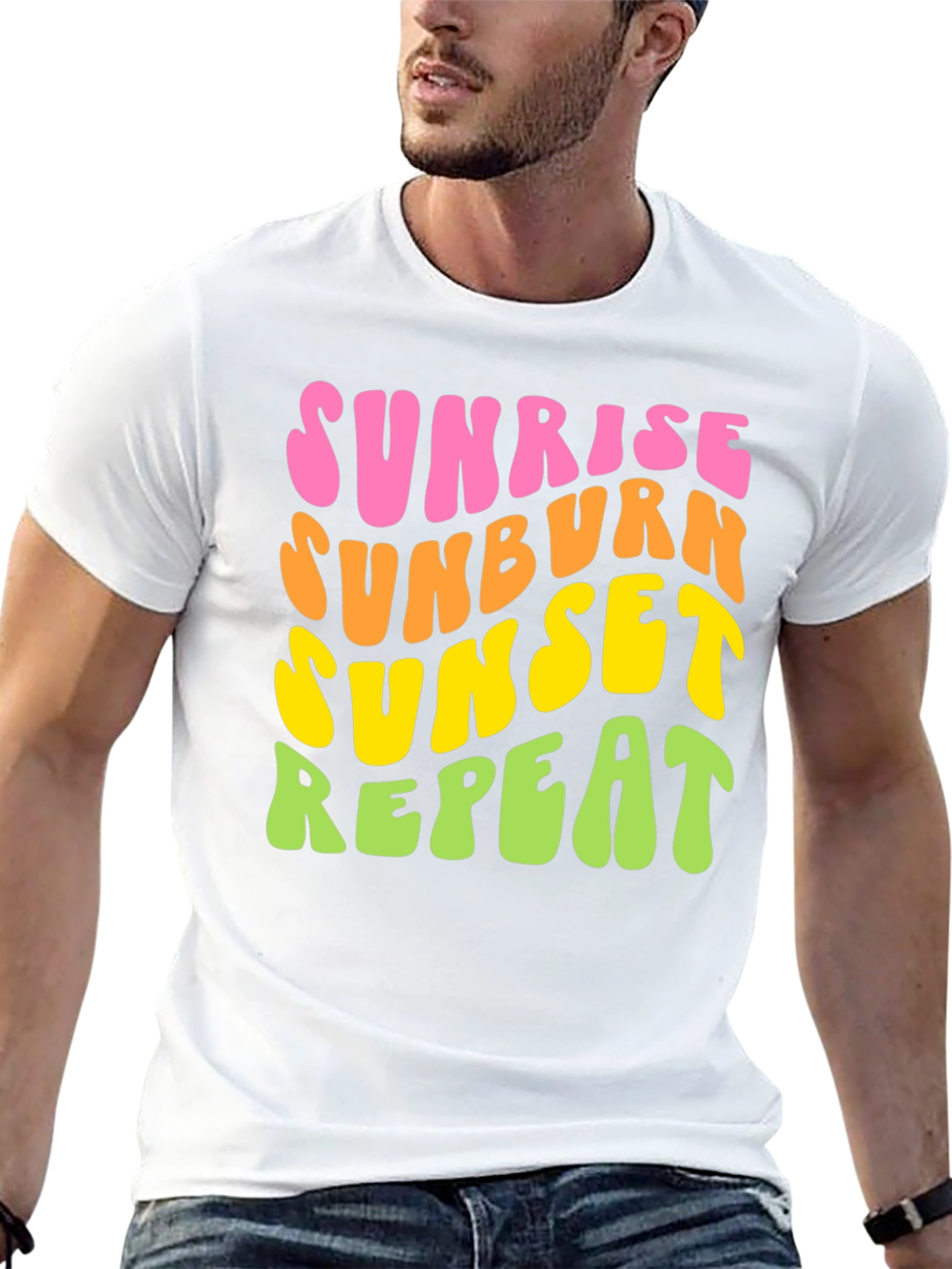 Sunrise Sunburn Sunset Repeat Graphic Tee