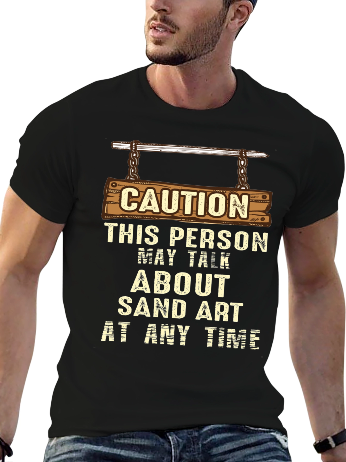 Caution Sand Art T-Shirt
