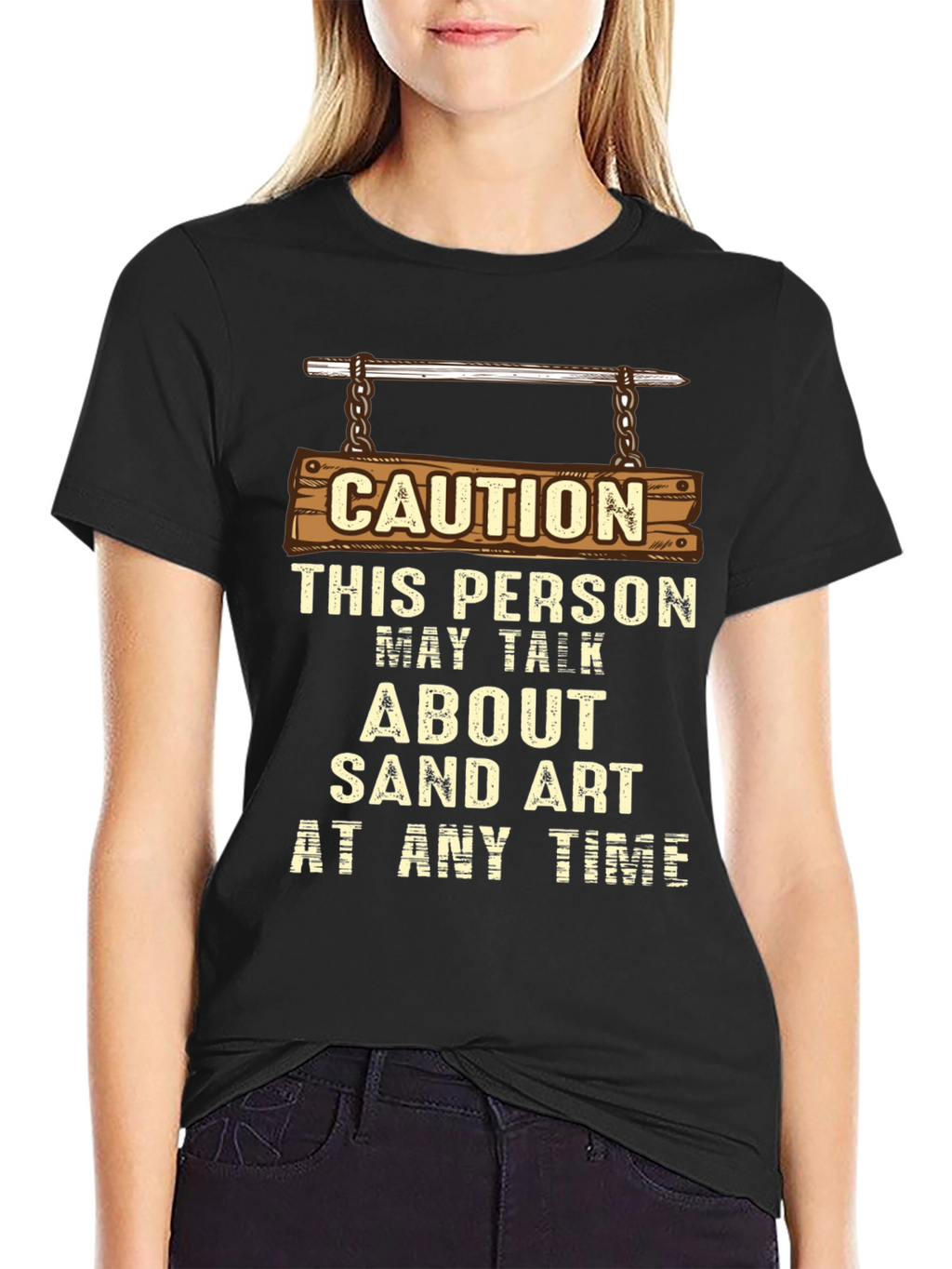 Caution Sand Art T-Shirt