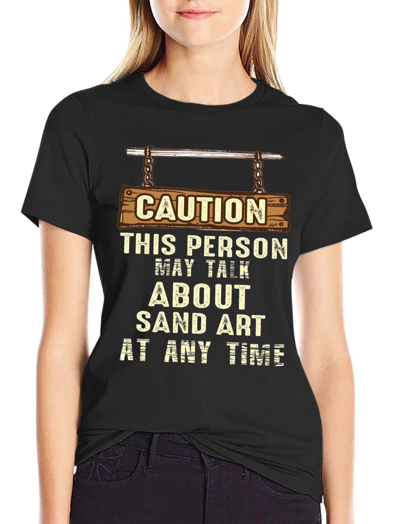 Caution Sand Art T-Shirt