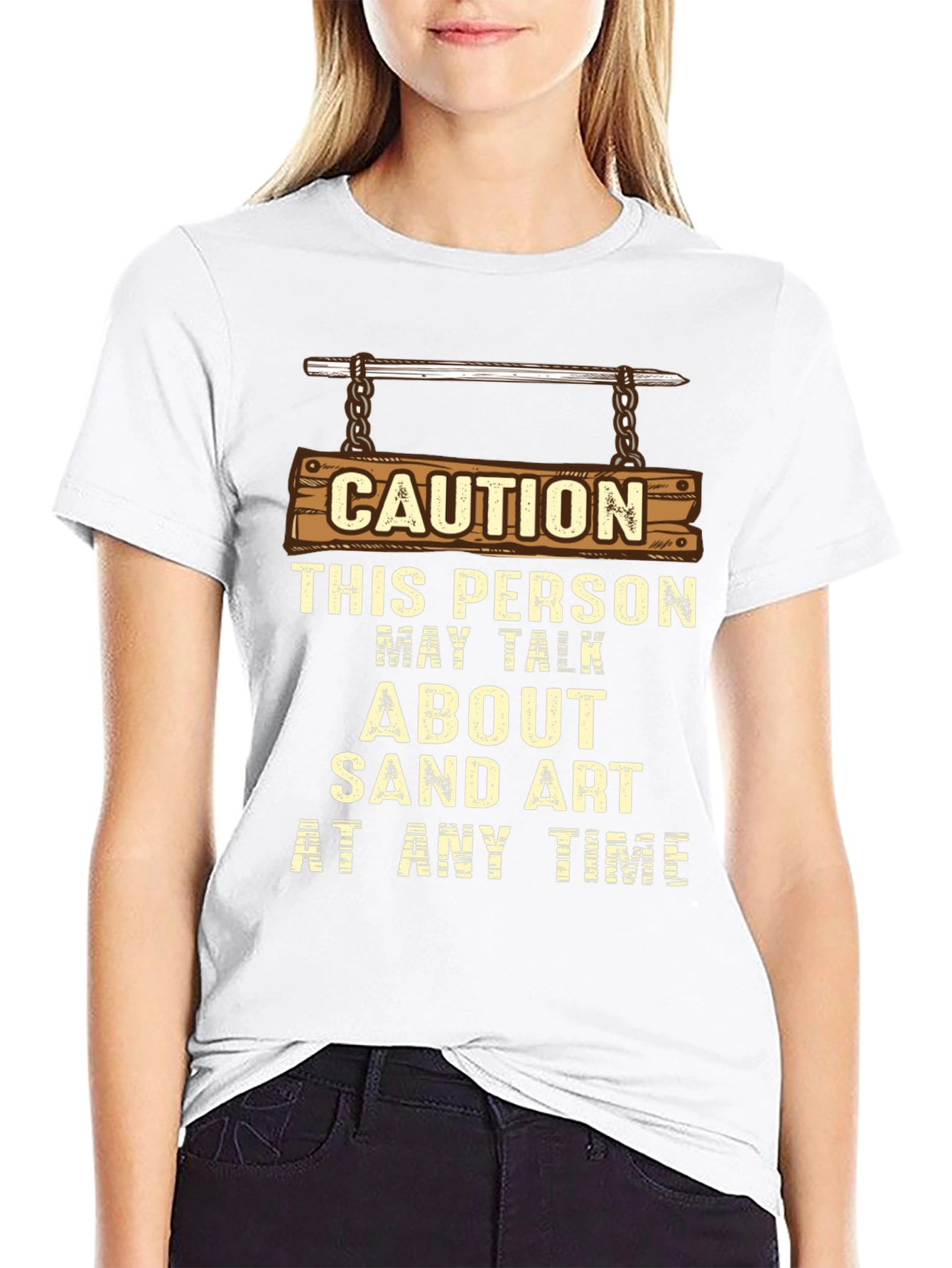 Caution Sand Art T-Shirt