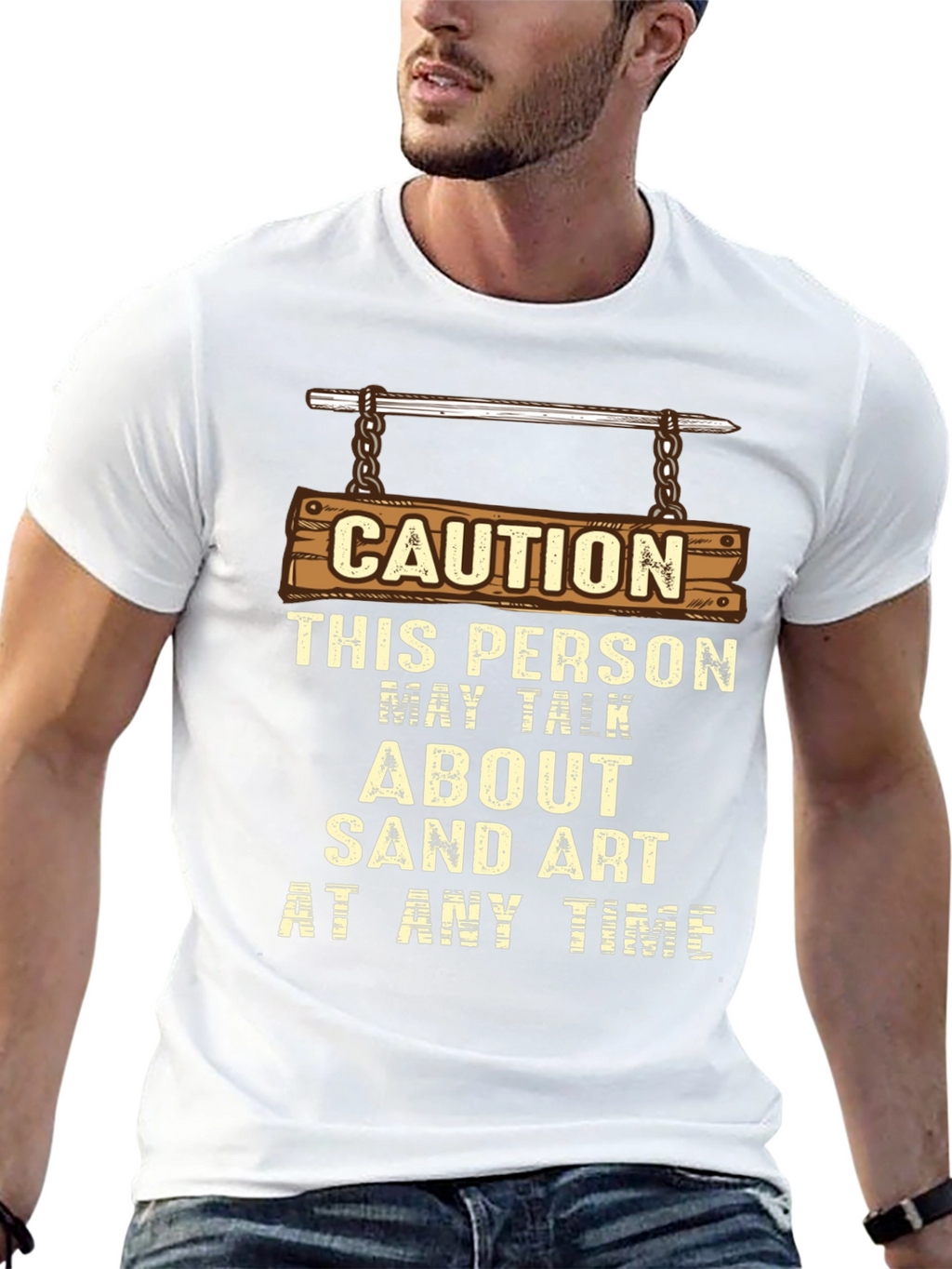 Caution Sand Art T-Shirt