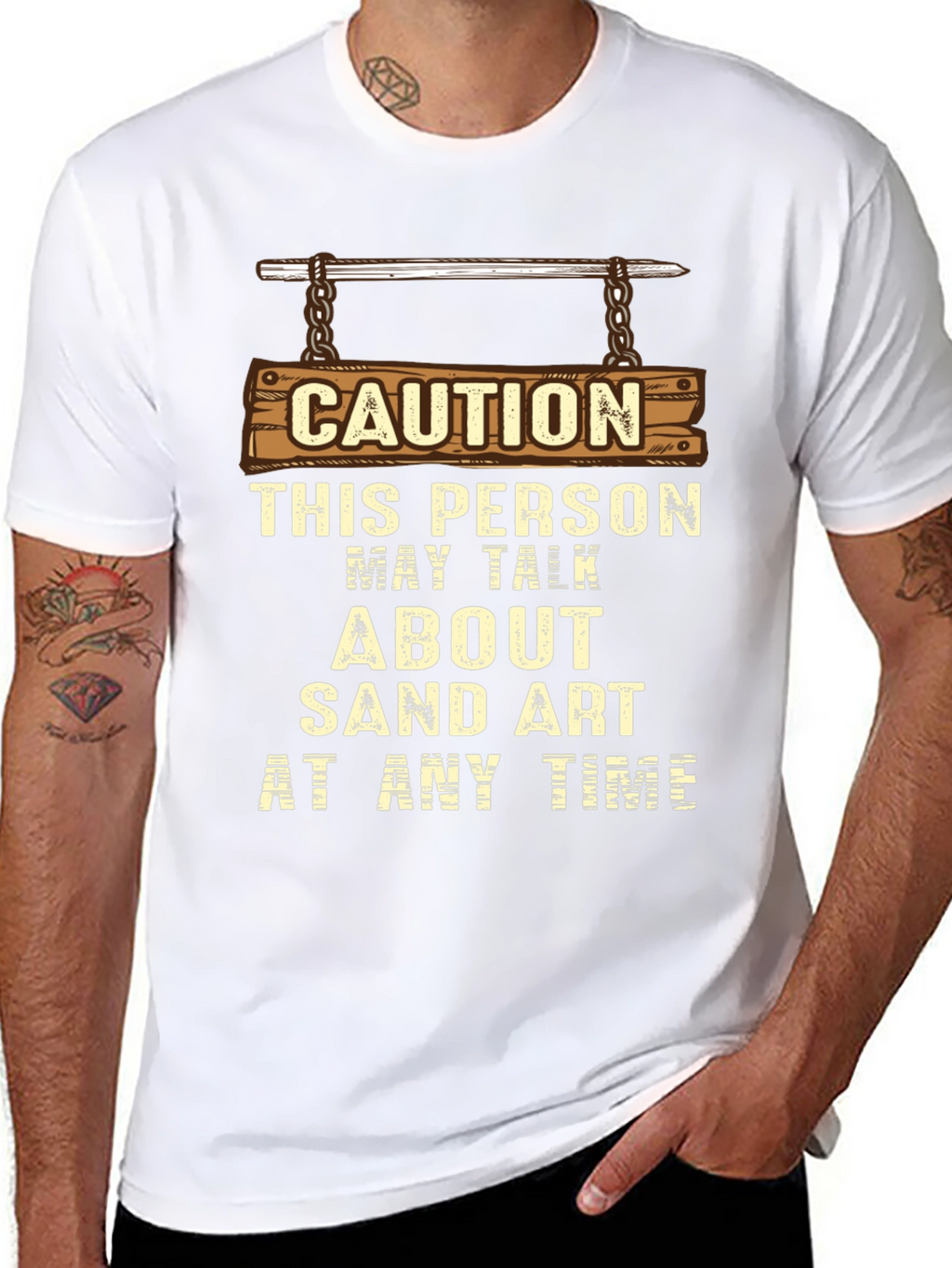Caution Sand Art T-Shirt
