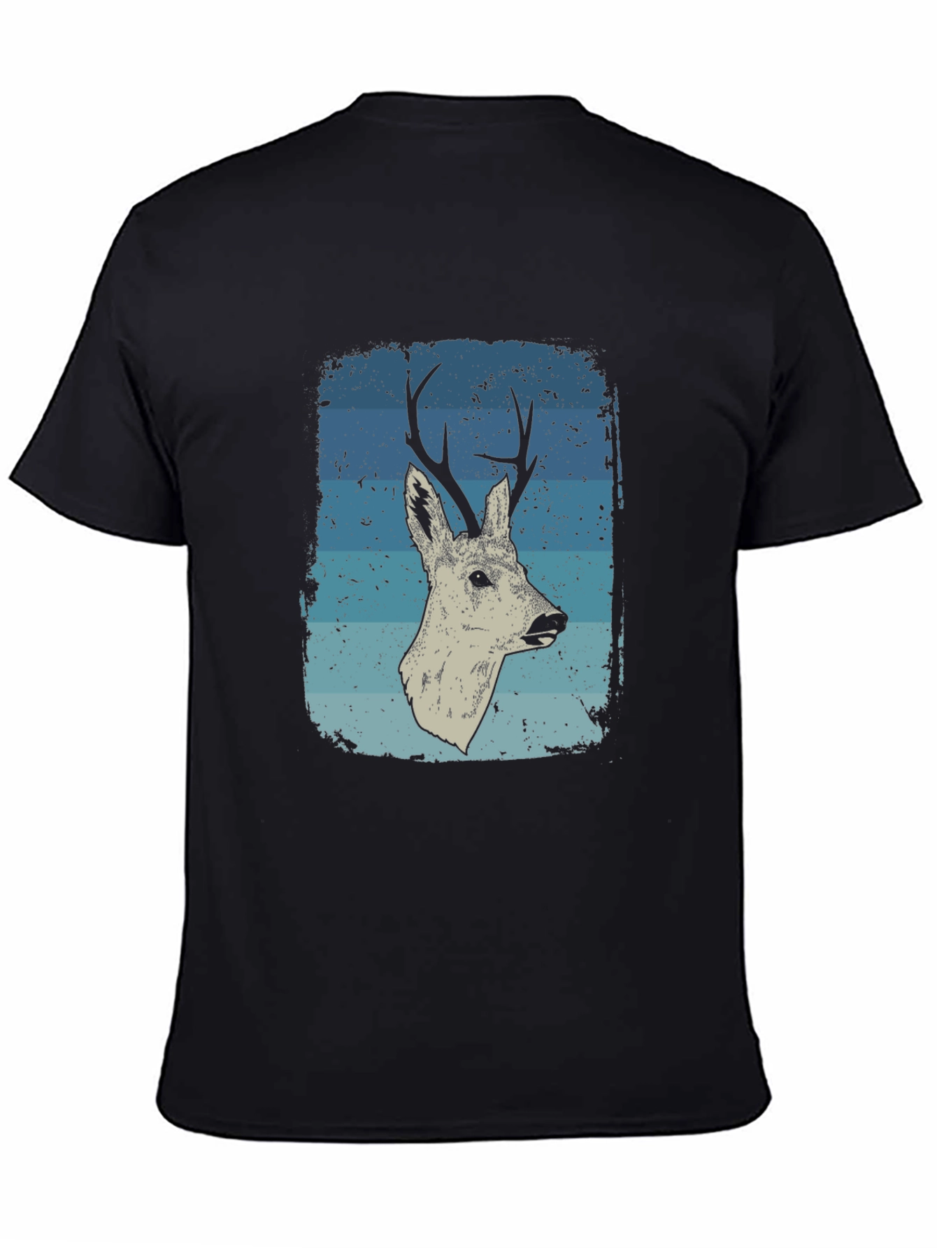 Deer Graphic T-Shirt - Mens Black Tee