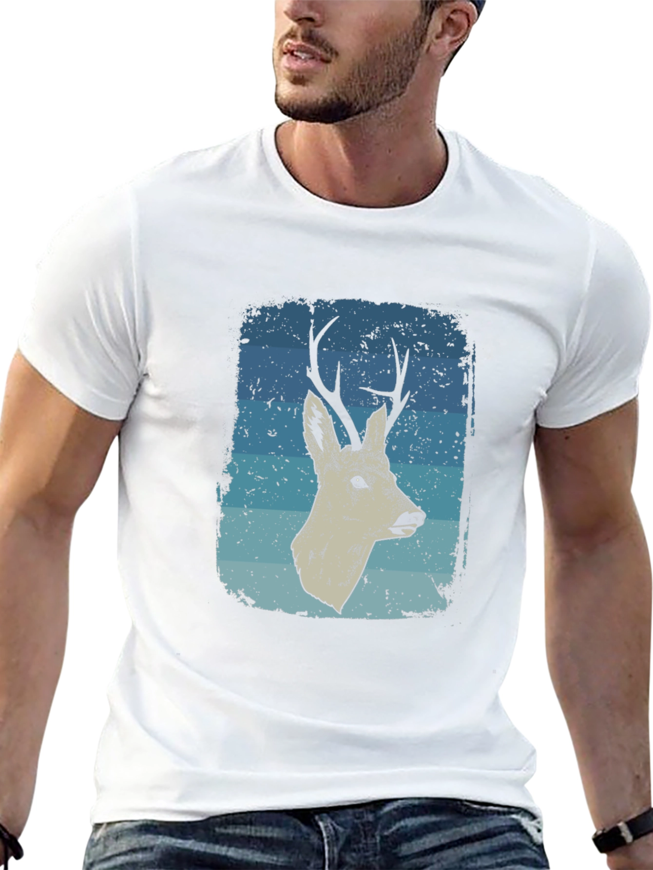 Deer Graphic T-Shirt - Mens Black Tee