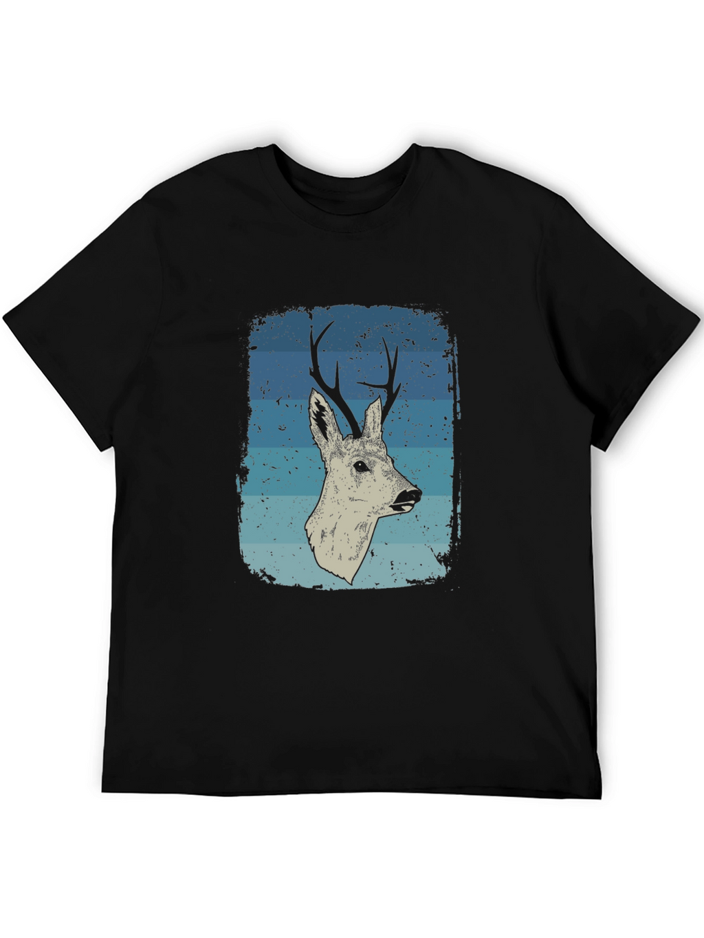 Deer Graphic T-Shirt - Mens Black Tee