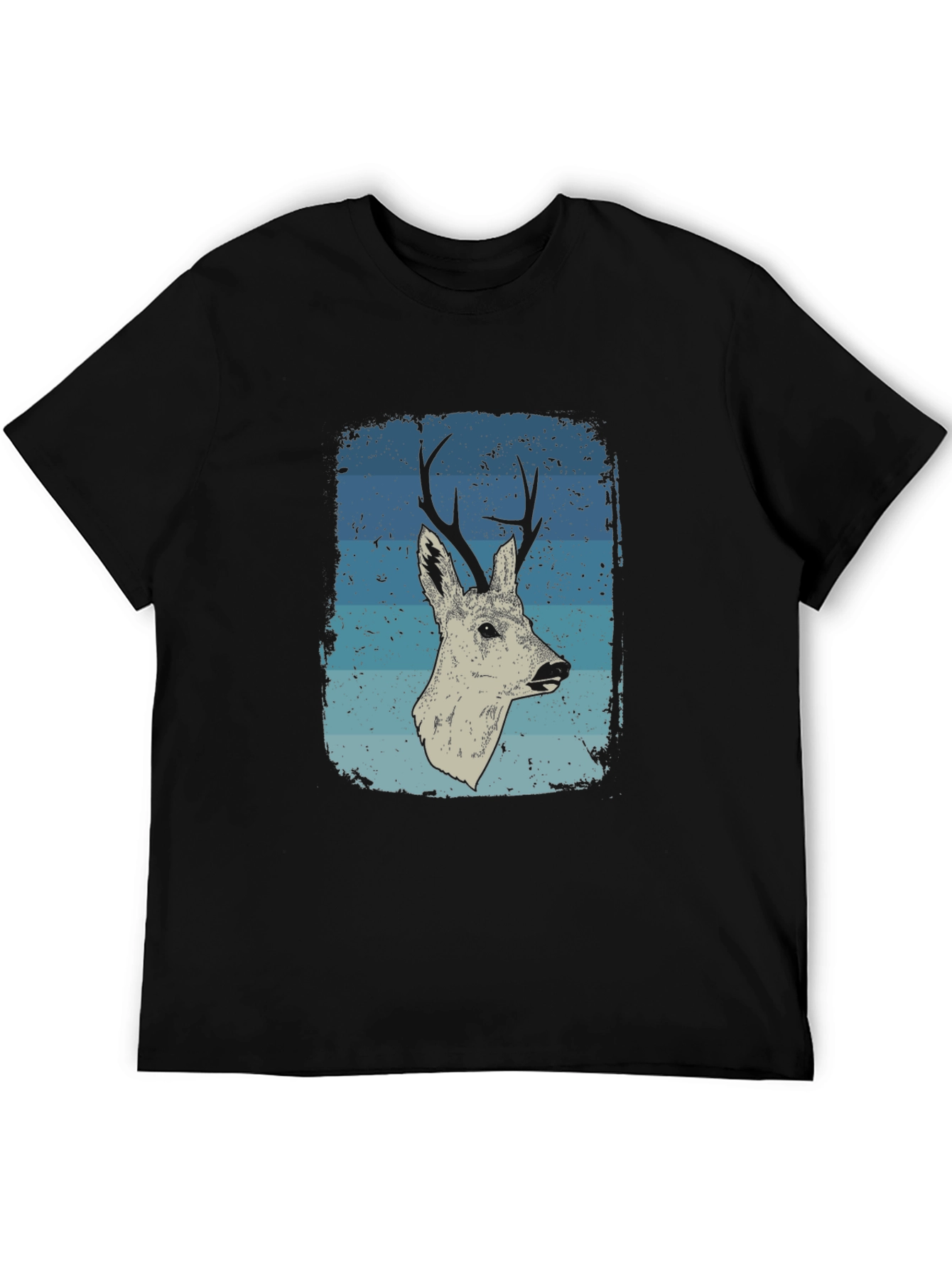 Deer Graphic T-Shirt - Mens Black Tee