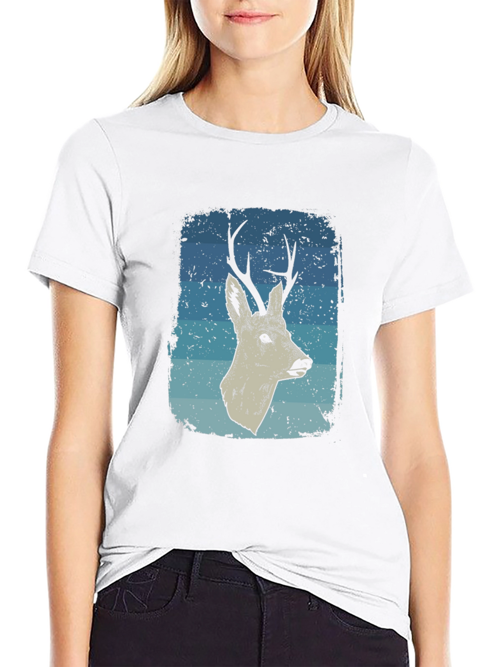 Deer Graphic T-Shirt - Mens Black Tee