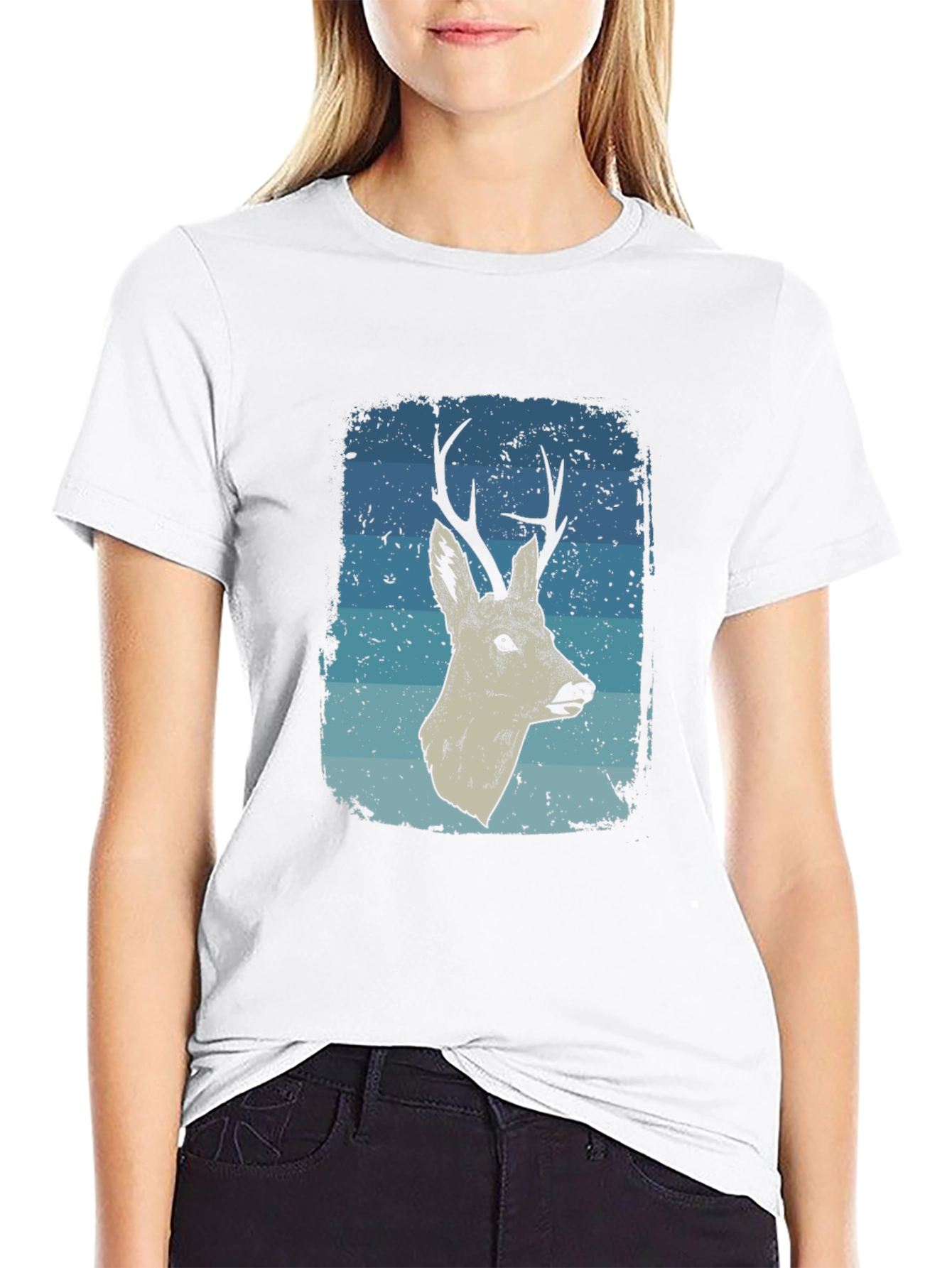 Deer Graphic T-Shirt - Mens Black Tee