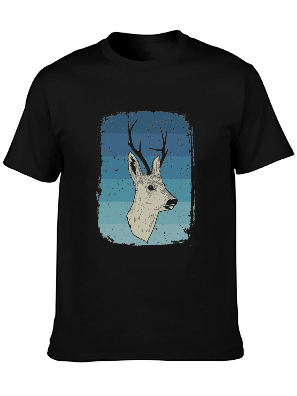 Deer Graphic T-Shirt - Mens Black Tee