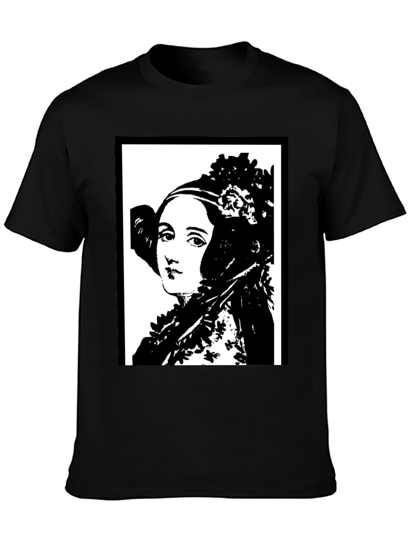 Ada Lovelace Portrait Graphic Tee - Black T-Shirt
