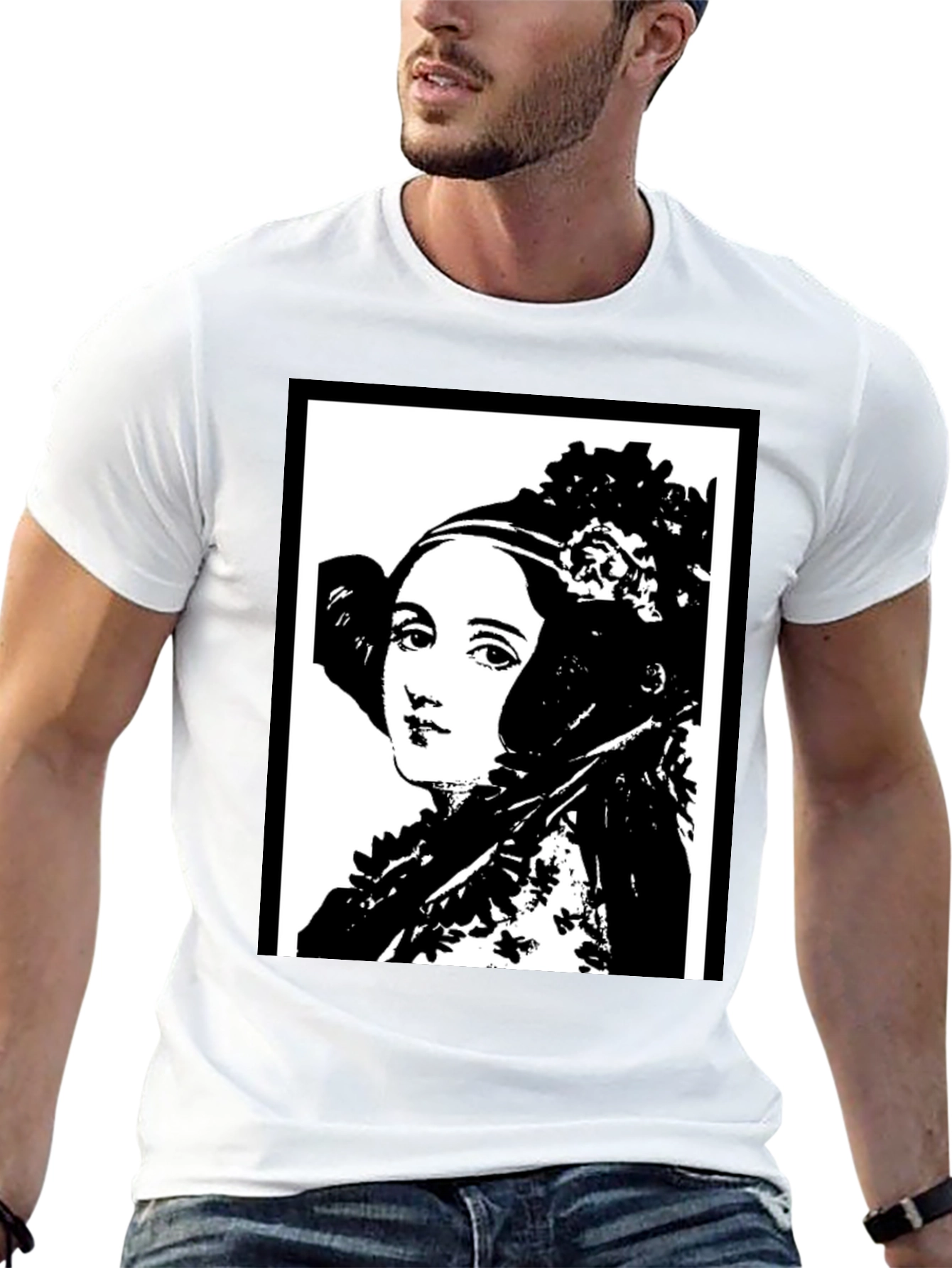 Ada Lovelace Portrait Graphic Tee - Black T-Shirt