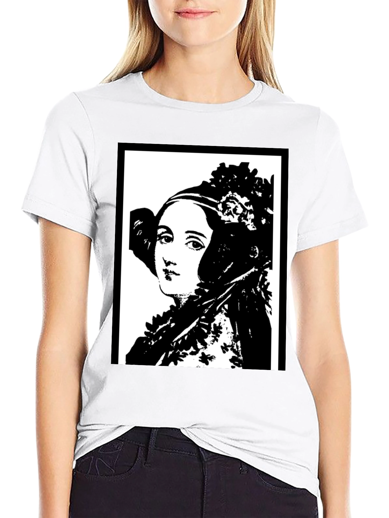Ada Lovelace Portrait Graphic Tee - Black T-Shirt