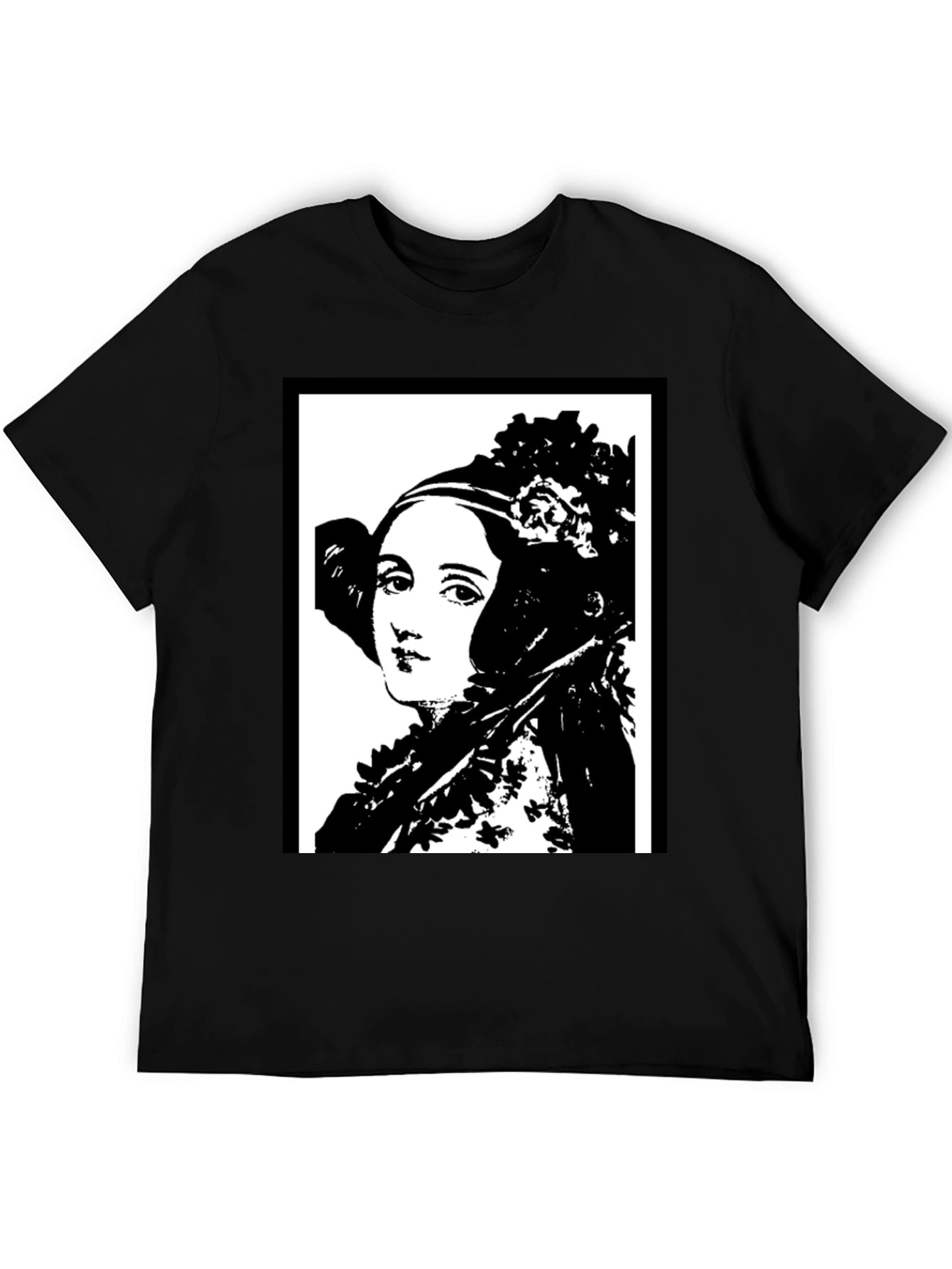 Ada Lovelace Portrait Graphic Tee - Black T-Shirt