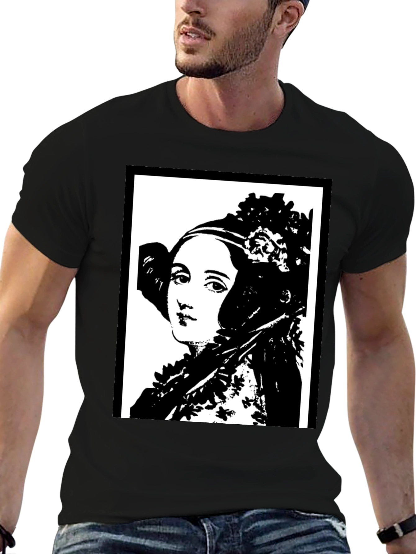 Ada Lovelace Portrait Graphic Tee - Black T-Shirt