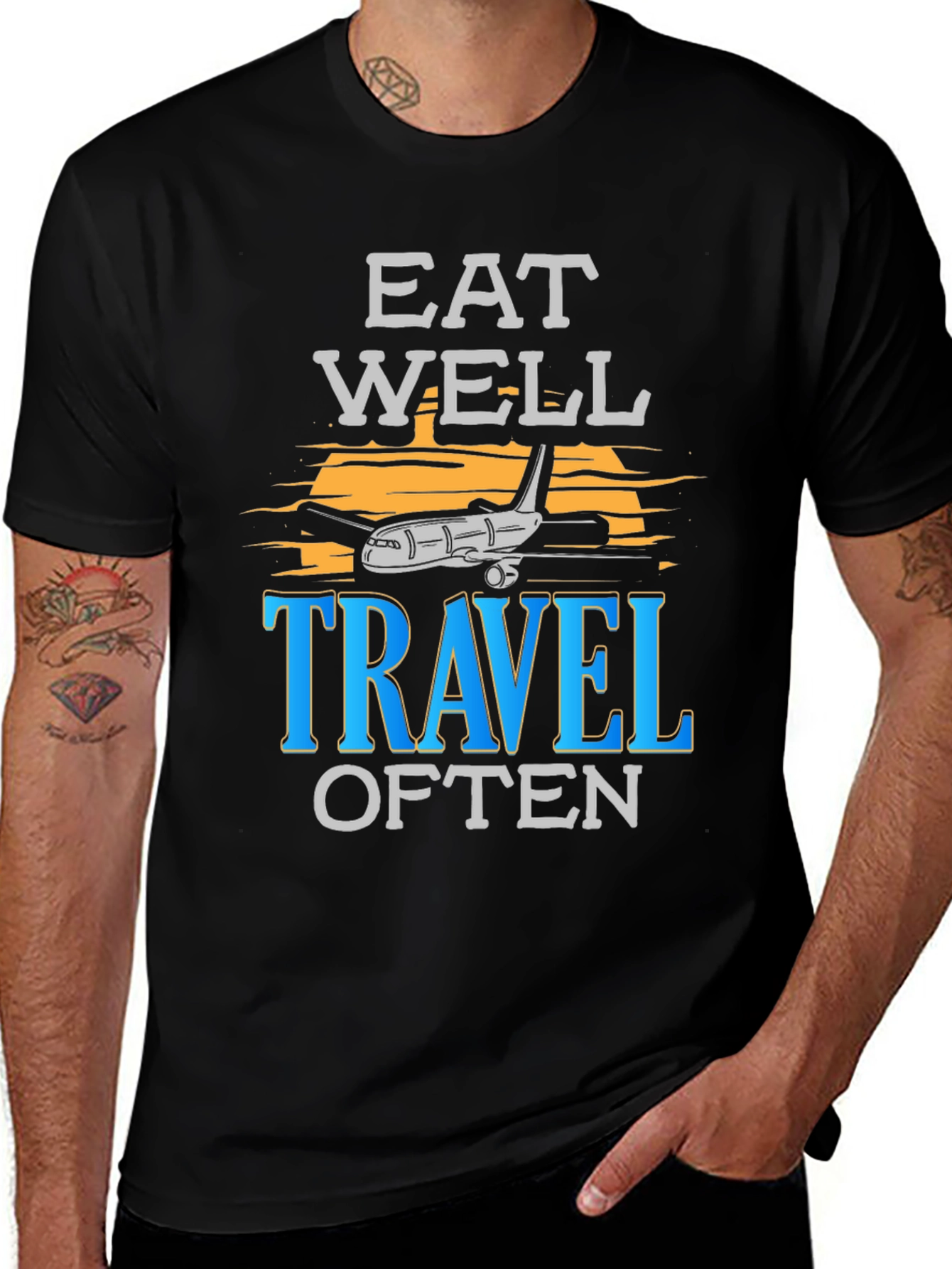 Eat Well Travel Often Graphic T-Shirt