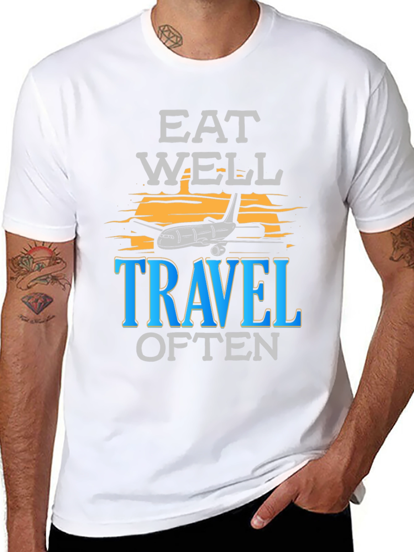Eat Well Travel Often Graphic T-Shirt