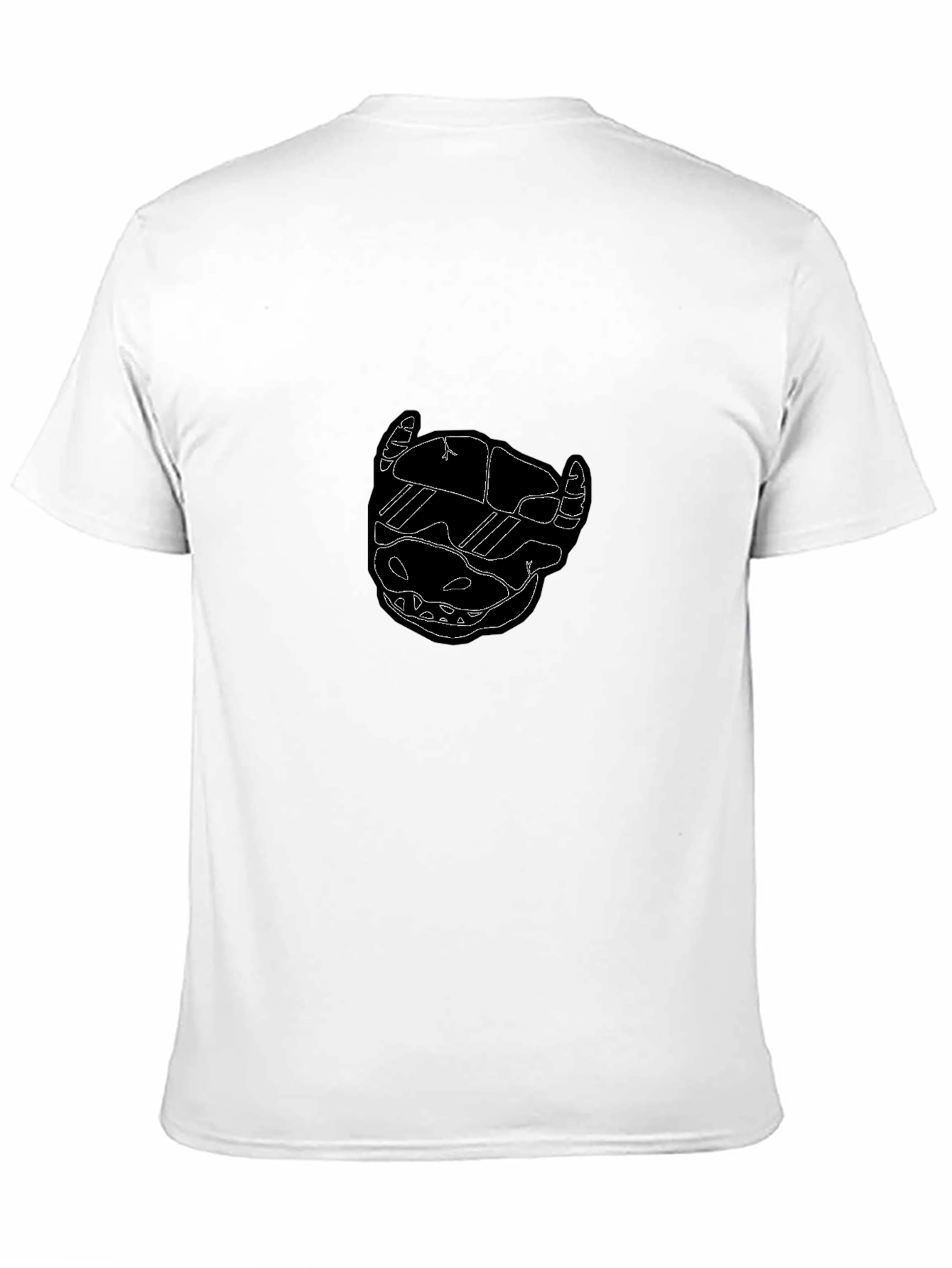 Edgy Black Tee with Abstract Skull Design
