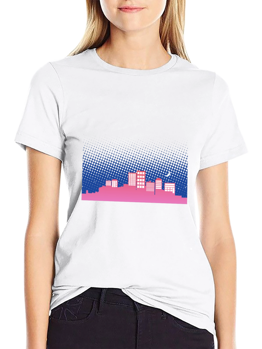 Cityscape Tee - Retro Nightlife Vibes