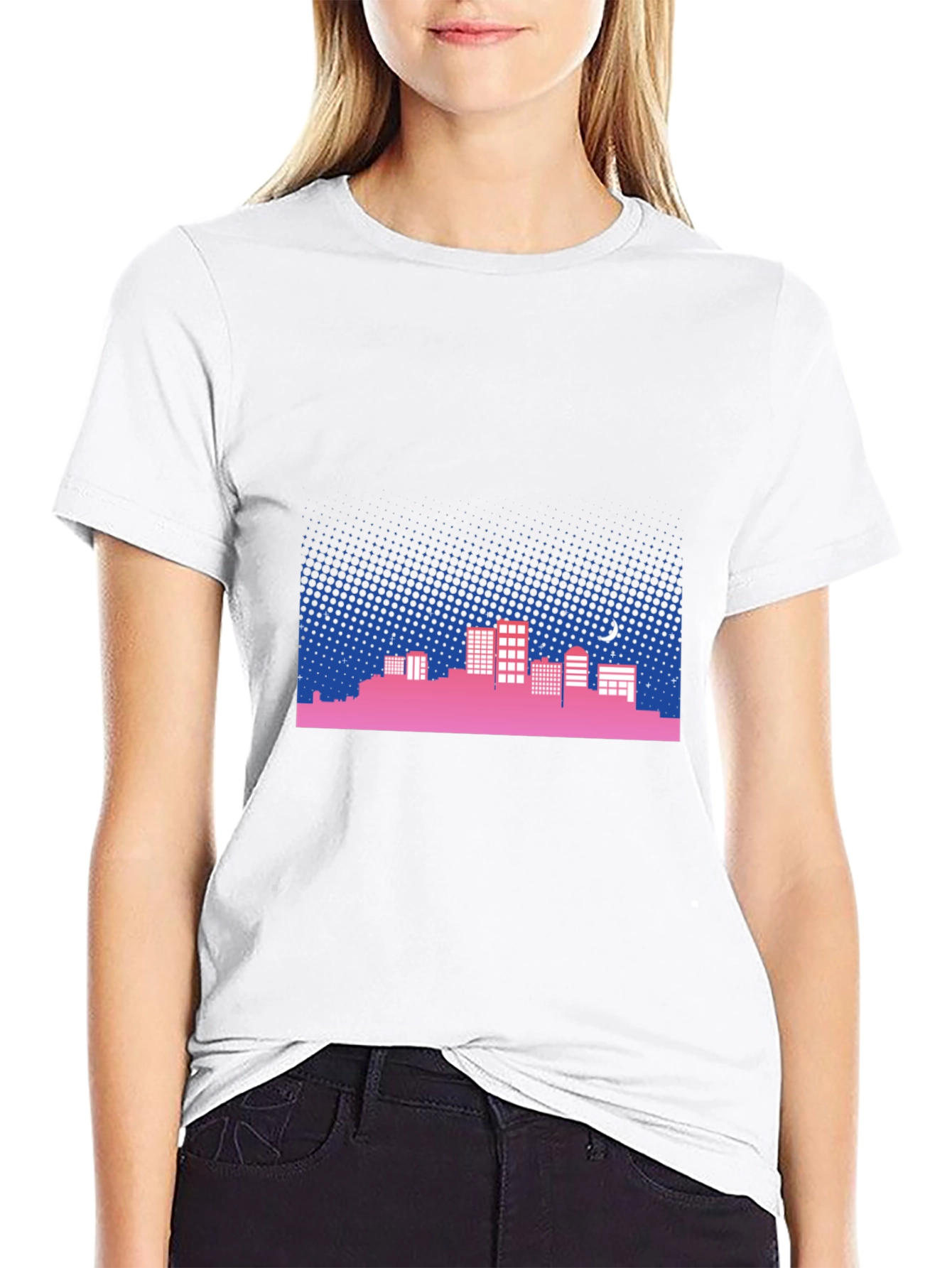Cityscape Tee - Retro Nightlife Vibes