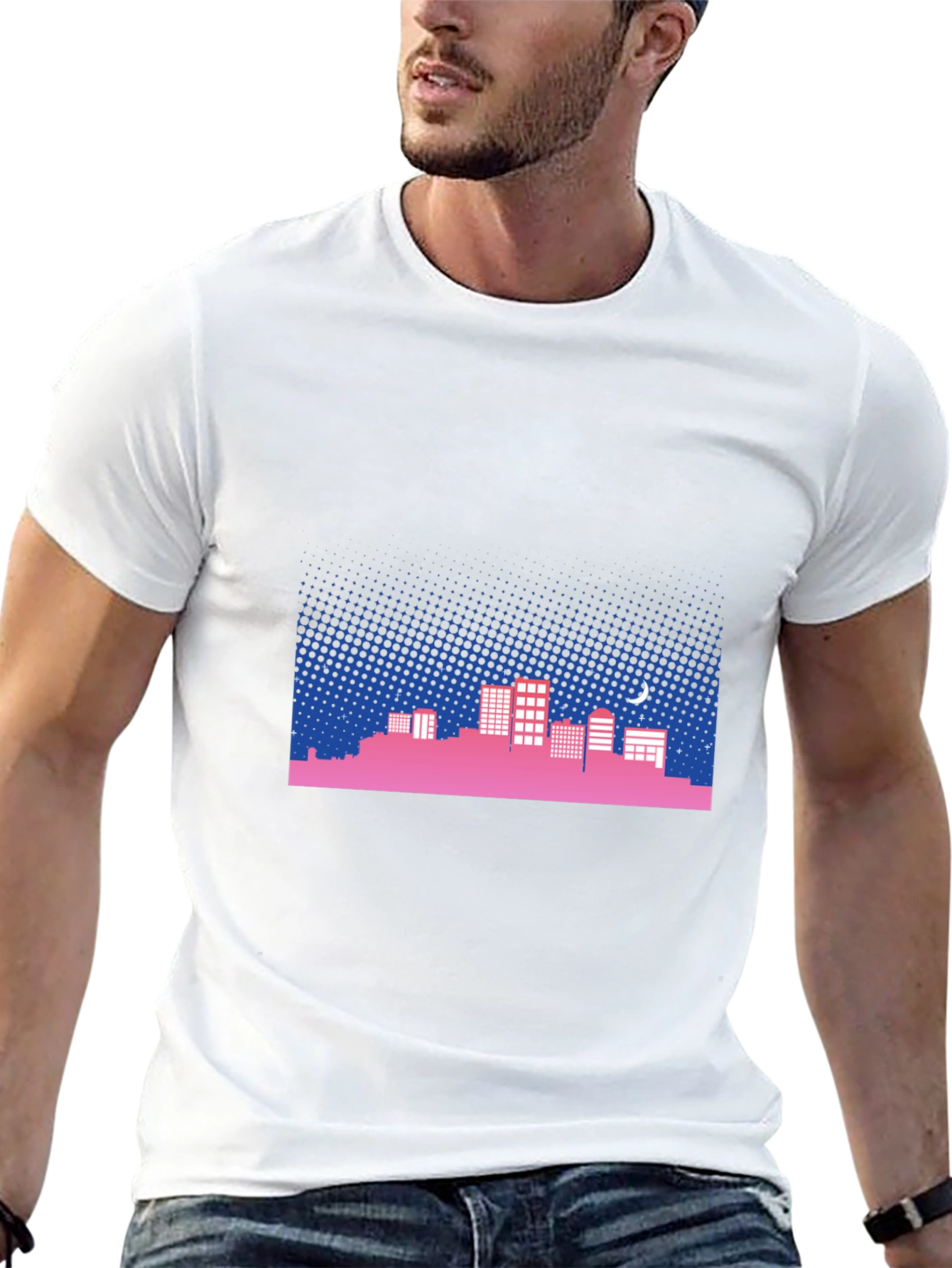 Cityscape Tee - Retro Nightlife Vibes