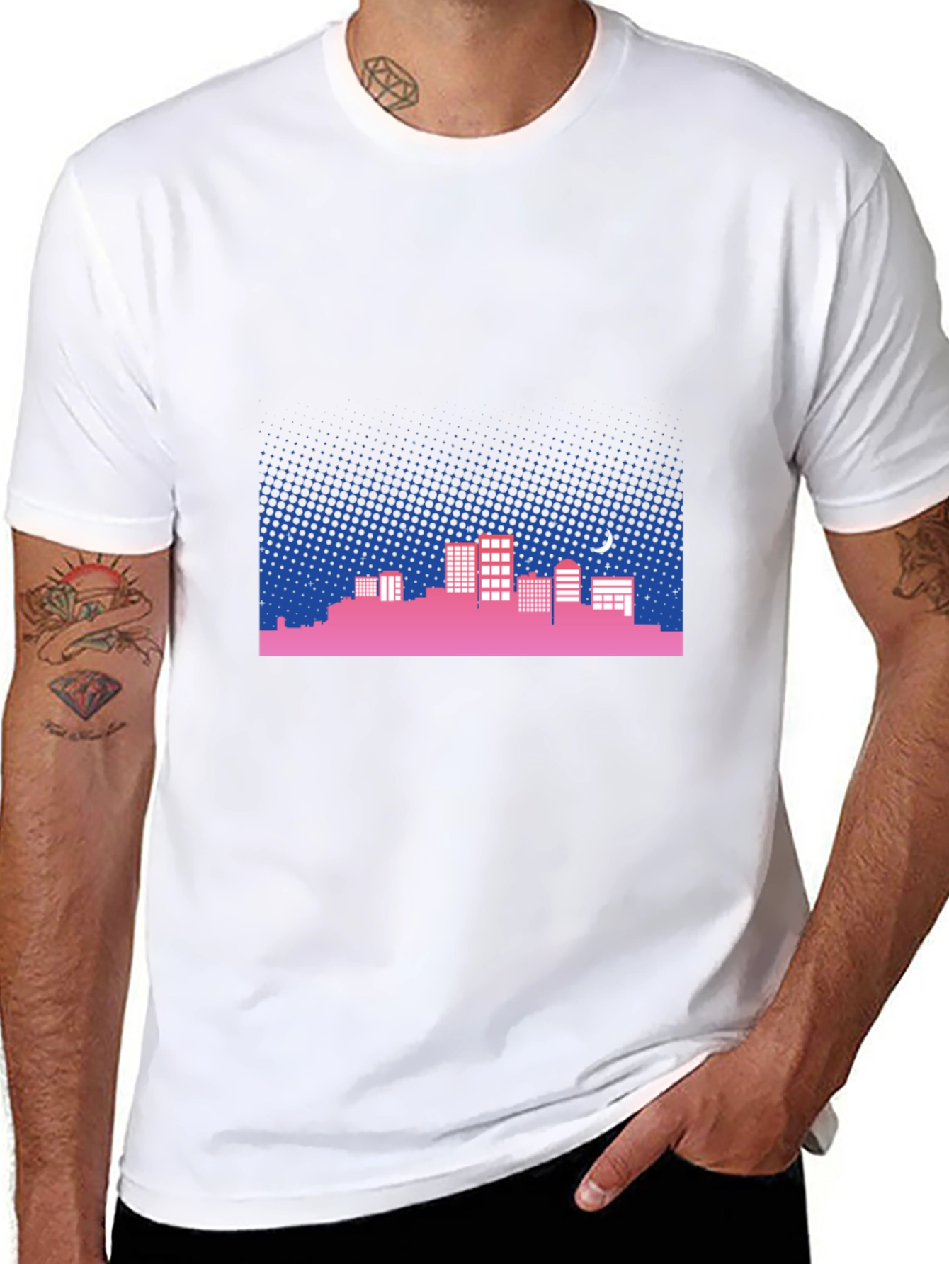 Cityscape Tee - Retro Nightlife Vibes