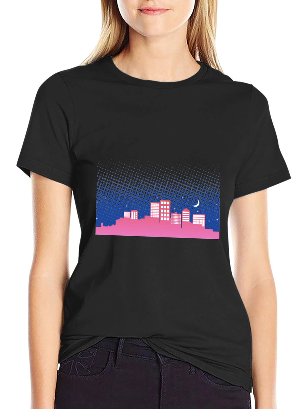 Cityscape Tee - Retro Nightlife Vibes