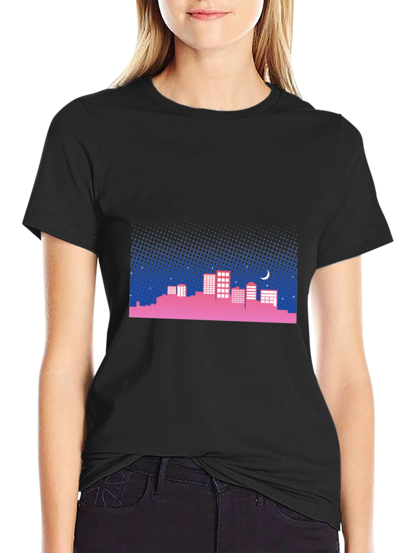 Cityscape Tee - Retro Nightlife Vibes