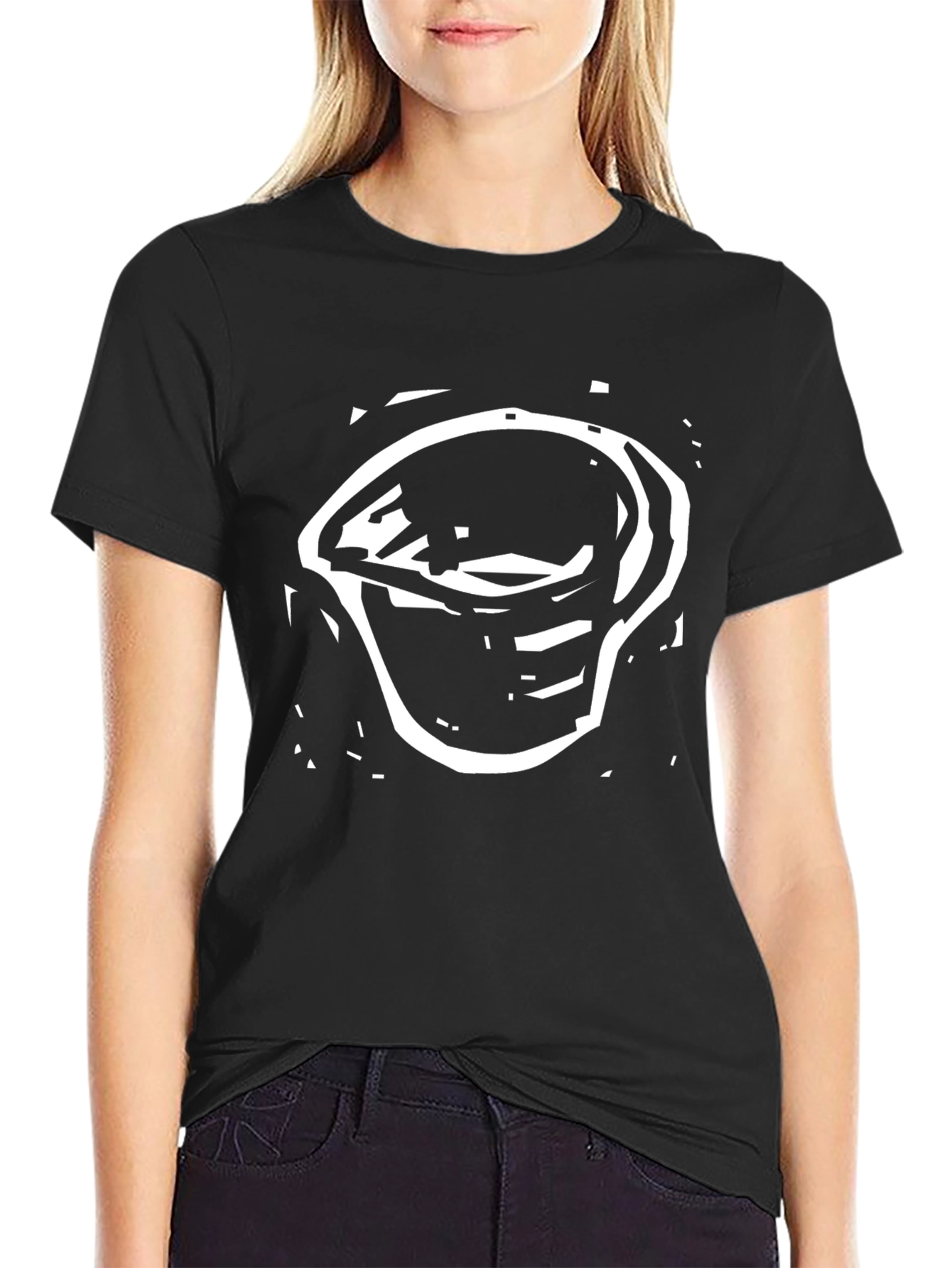 Abstract Graphic Tee - Modern Casual Black T-Shirt