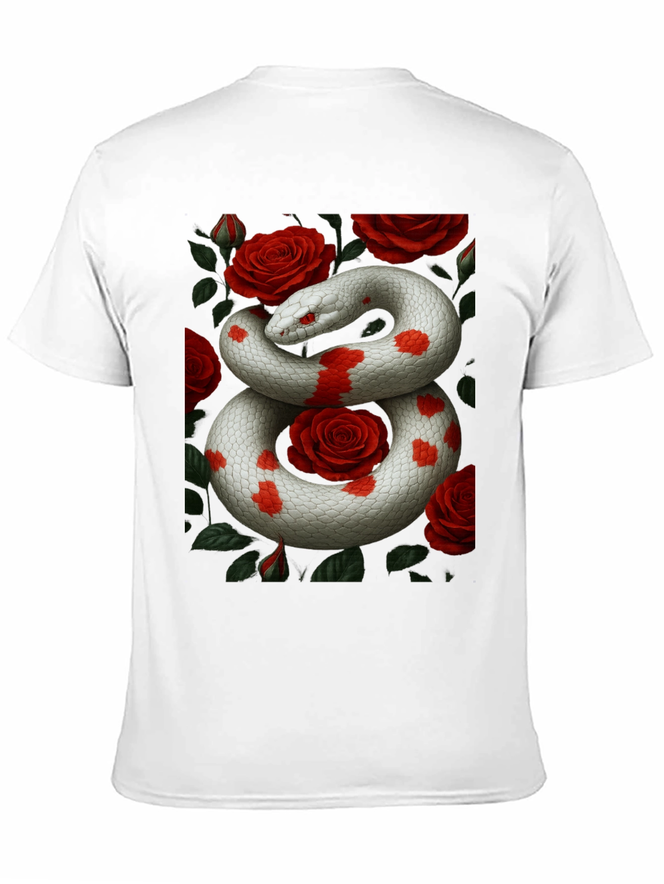 Snake & Roses Graphic Tee - Unique Design