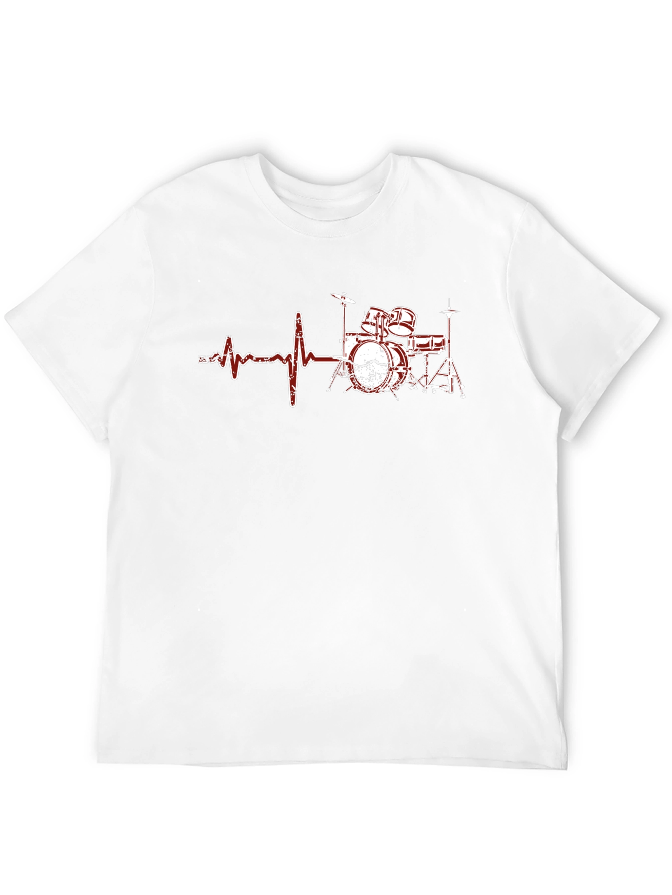Drummer Heartbeat T-Shirt - Music Lover Tee