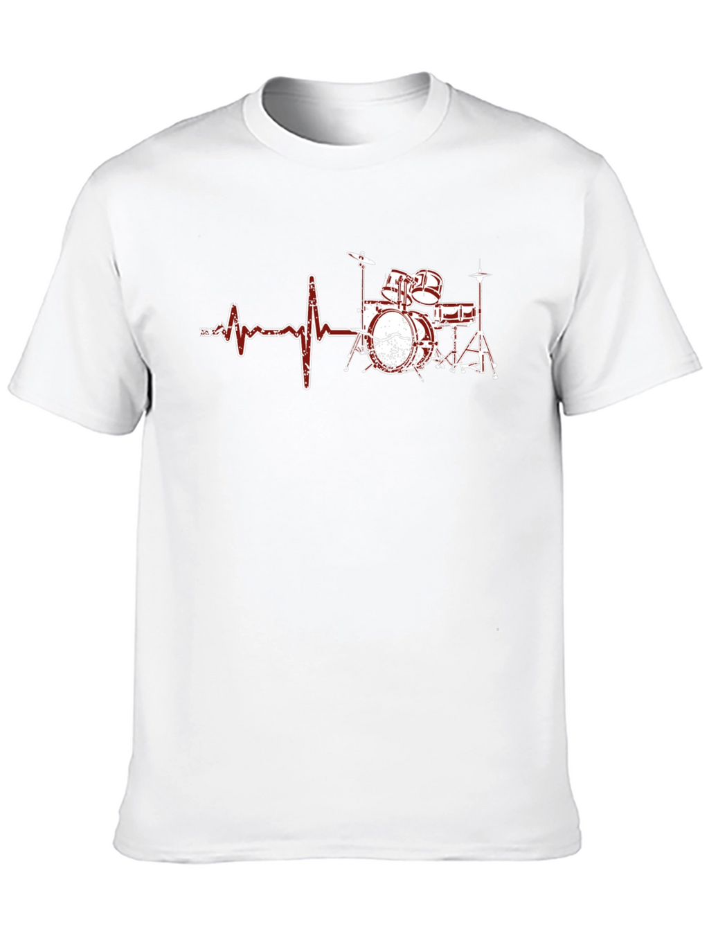 Drummer Heartbeat T-Shirt - Music Lover Tee
