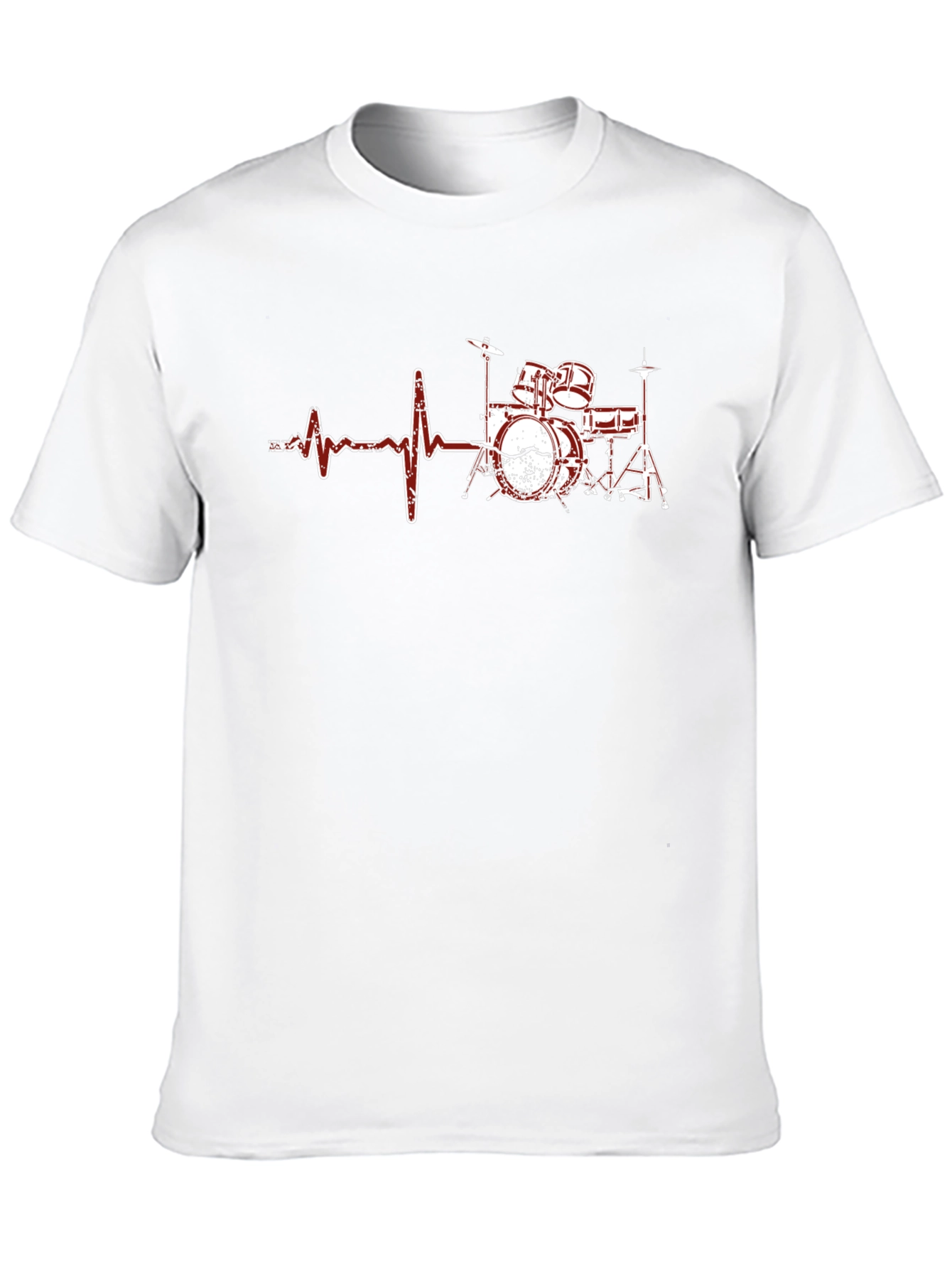 Drummer Heartbeat T-Shirt - Music Lover Tee