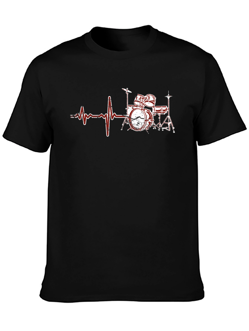 Drummer Heartbeat T-Shirt - Music Lover Tee