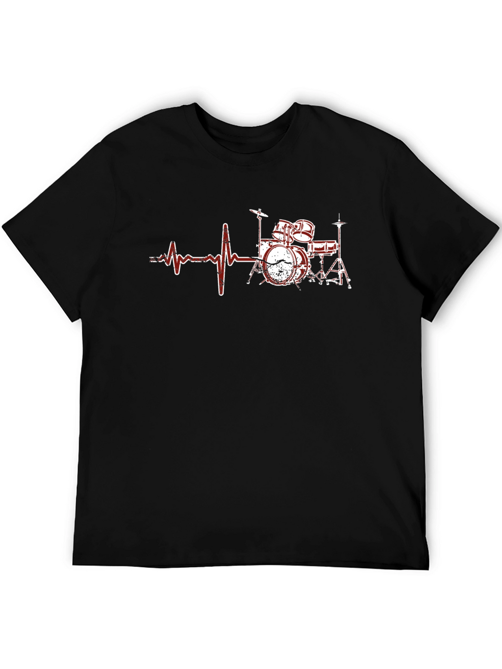 Drummer Heartbeat T-Shirt - Music Lover Tee