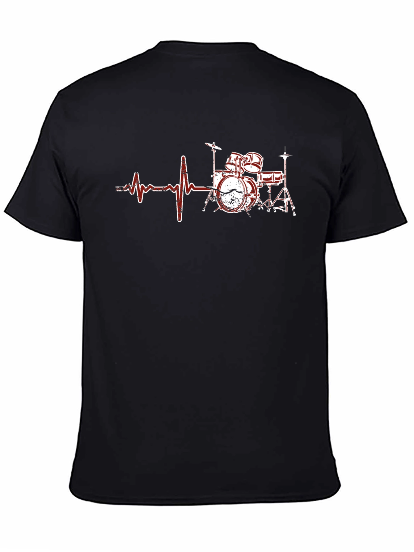 Drummer Heartbeat T-Shirt - Music Lover Tee