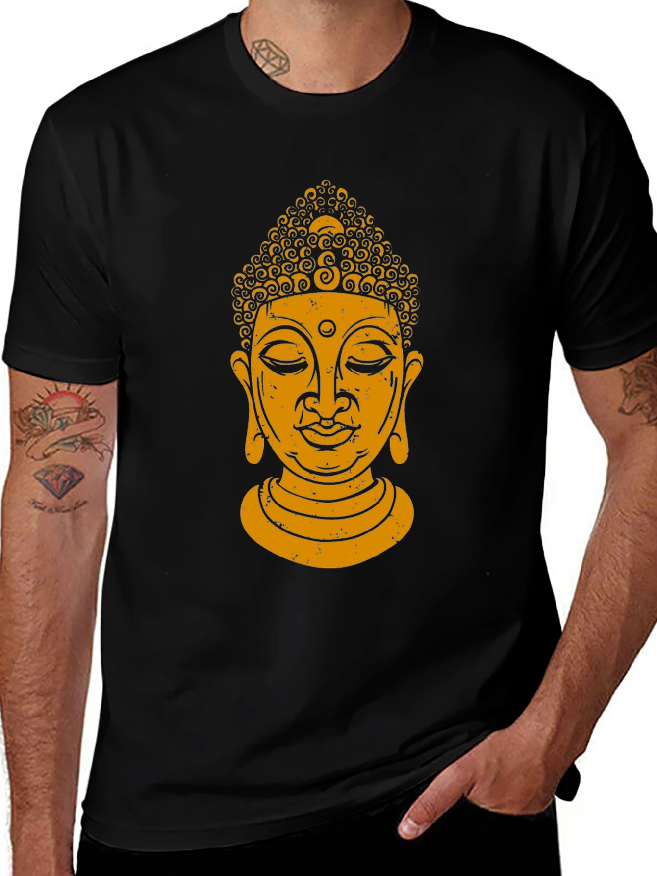 Buddha Graphic Black T-Shirt