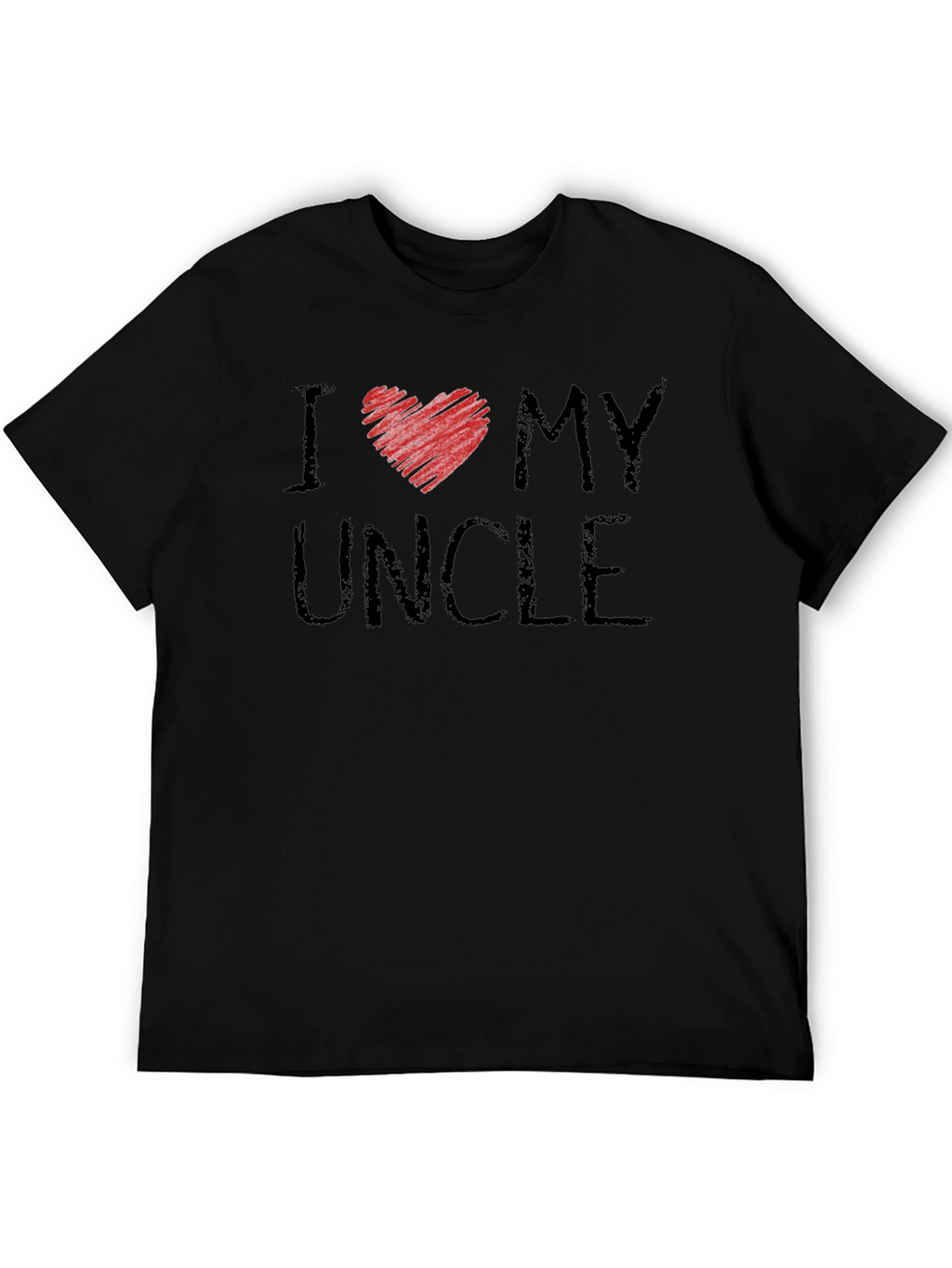 I Heart My Uncle Black Graphic Tee