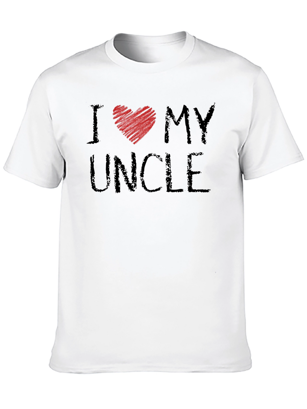 I Heart My Uncle Black Graphic Tee