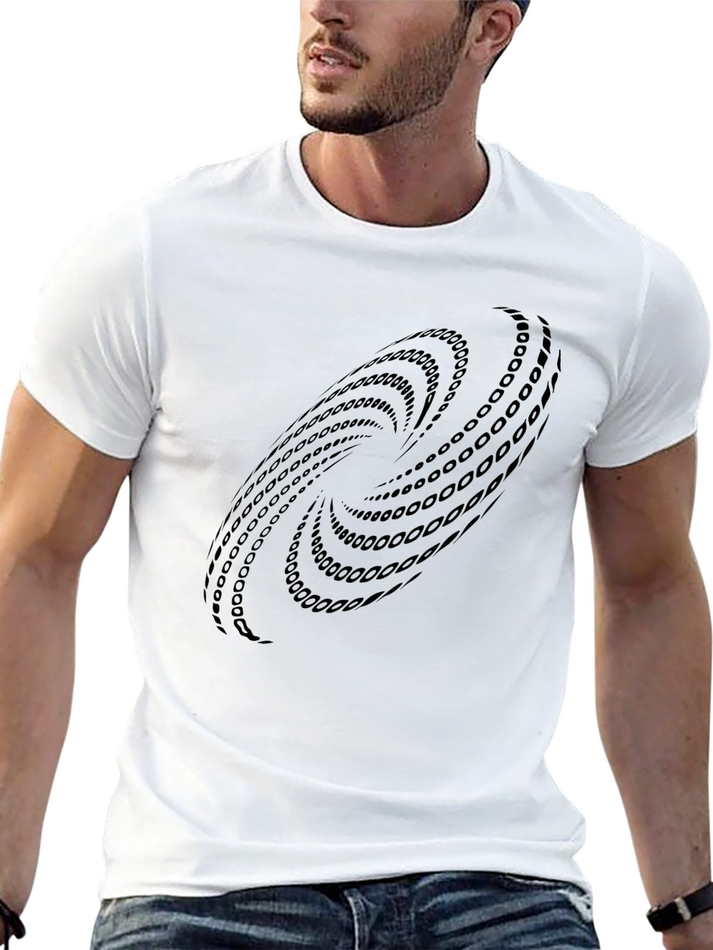 Optical Illusion Black T-Shirt