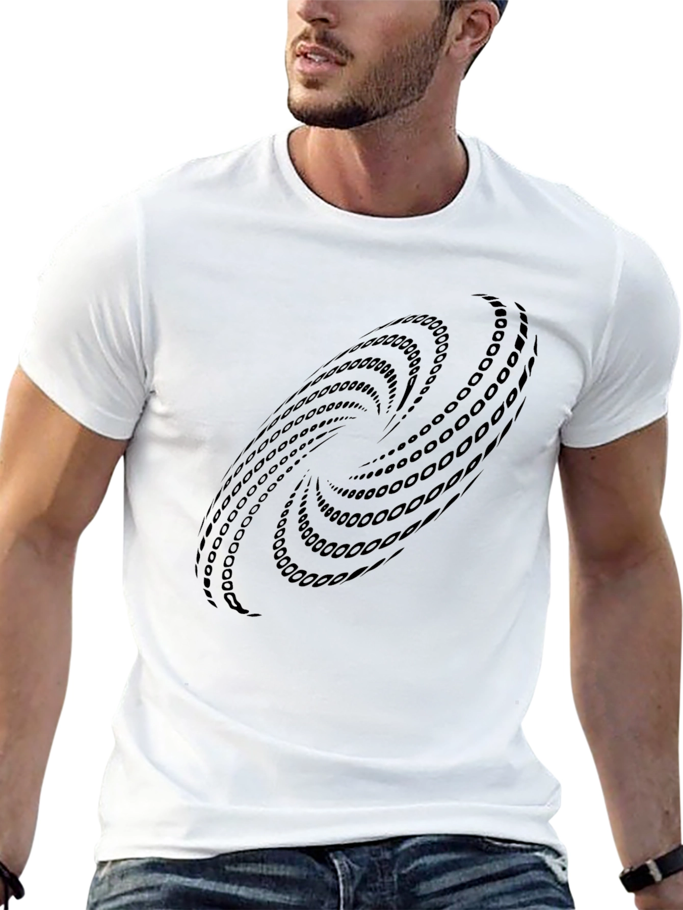 Optical Illusion Black T-Shirt