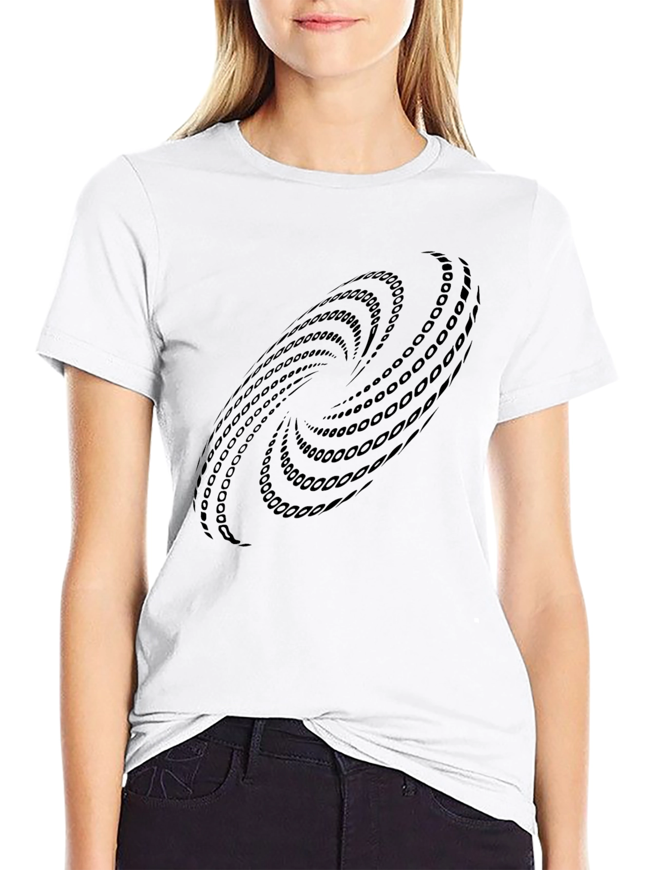 Optical Illusion Black T-Shirt