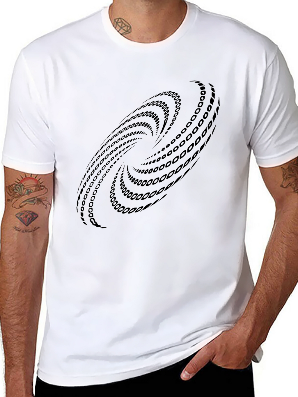 Optical Illusion Black T-Shirt