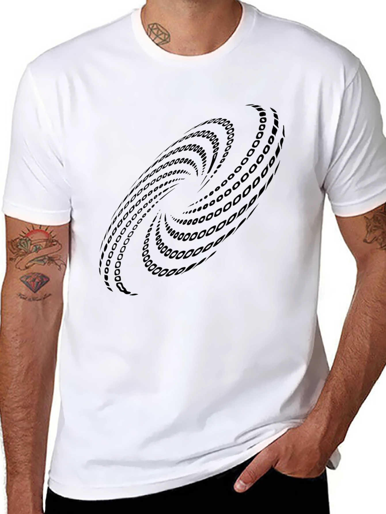Optical Illusion Black T-Shirt