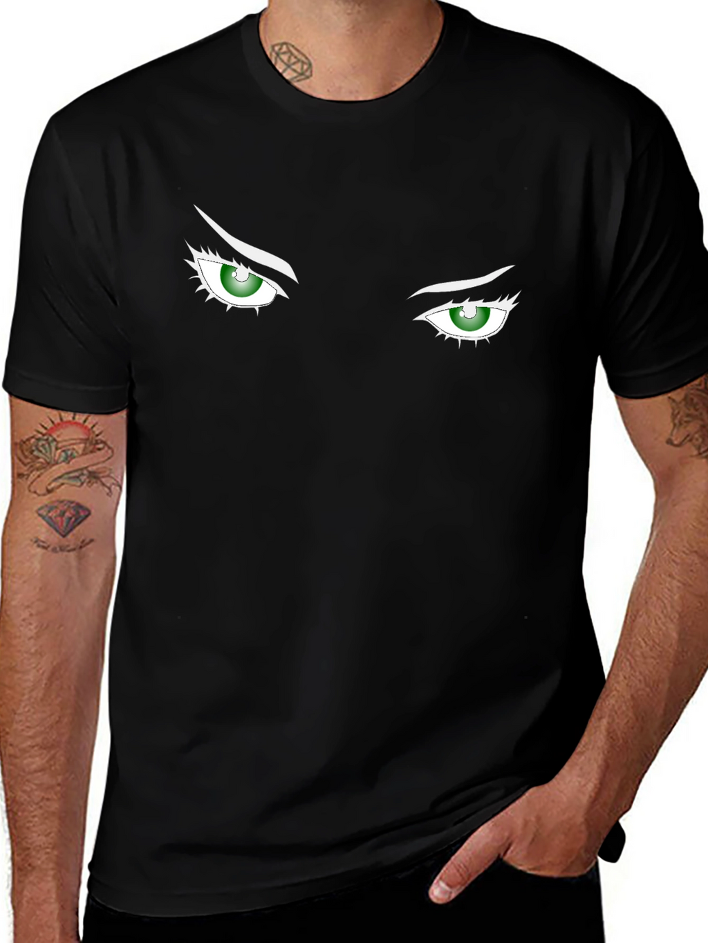 Eyes Graphic Tee - Bold Black Shirt