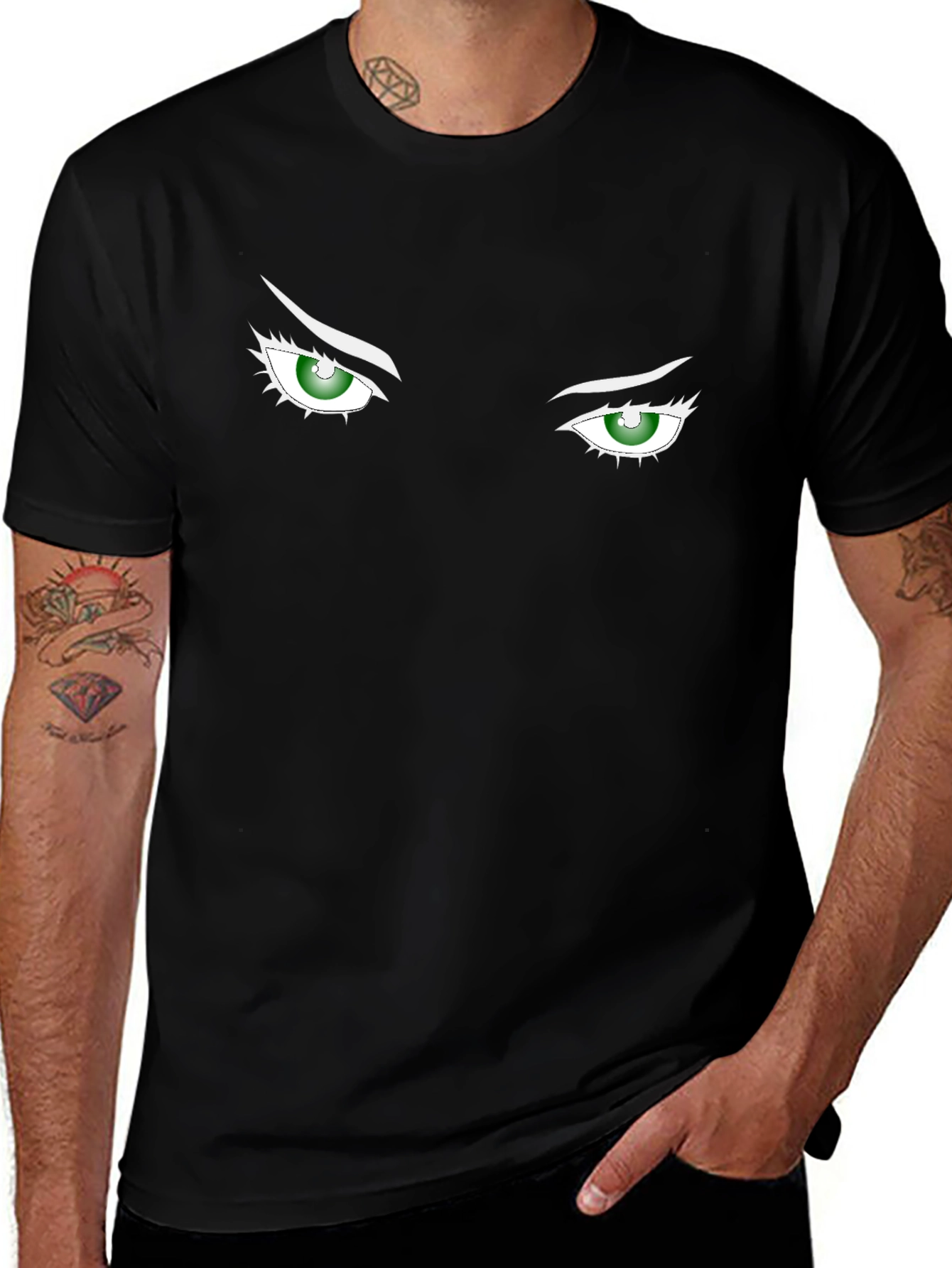 Eyes Graphic Tee - Bold Black Shirt