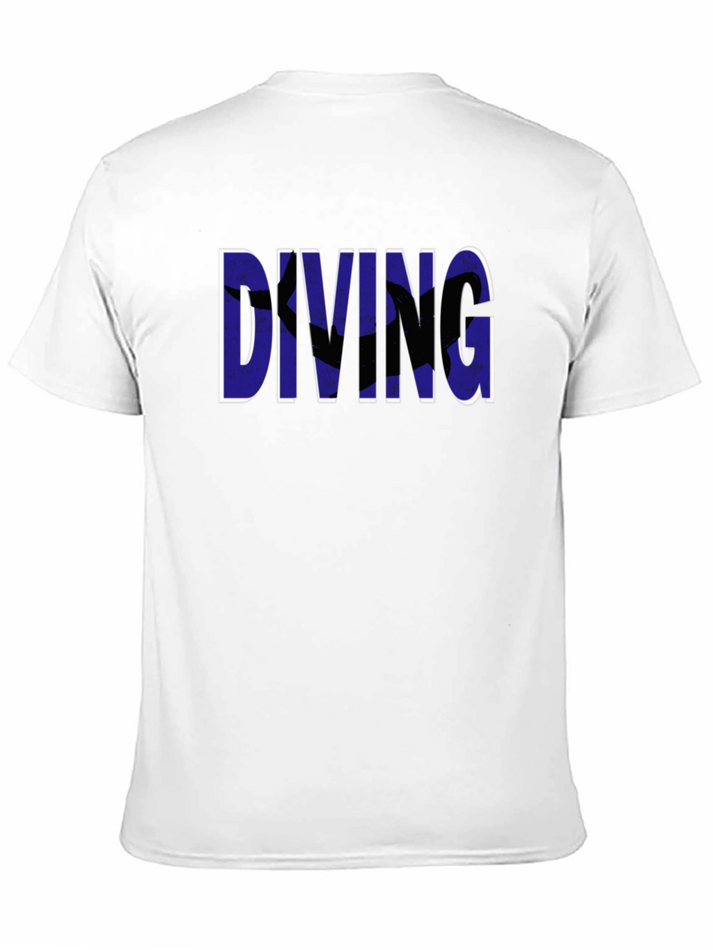 Diving Graphic Tee - Black Cotton T-Shirt