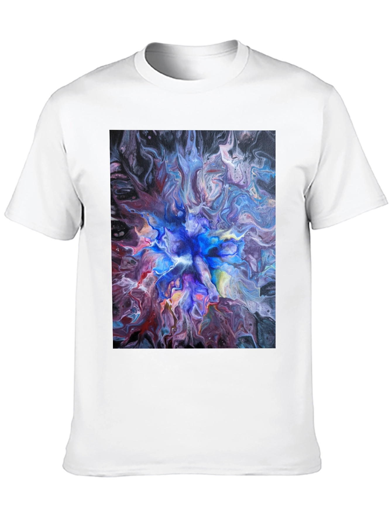 Abstract Swirl T-Shirt - Artistic Fluid Design