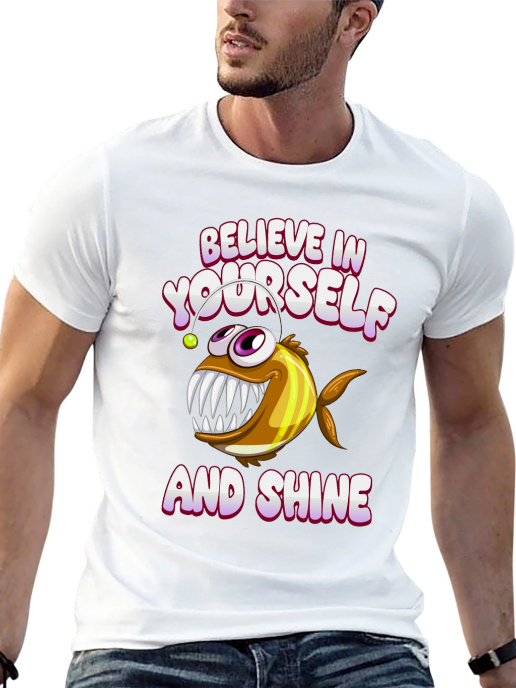 Believe in Yourself Angler Fish Graphic Tee