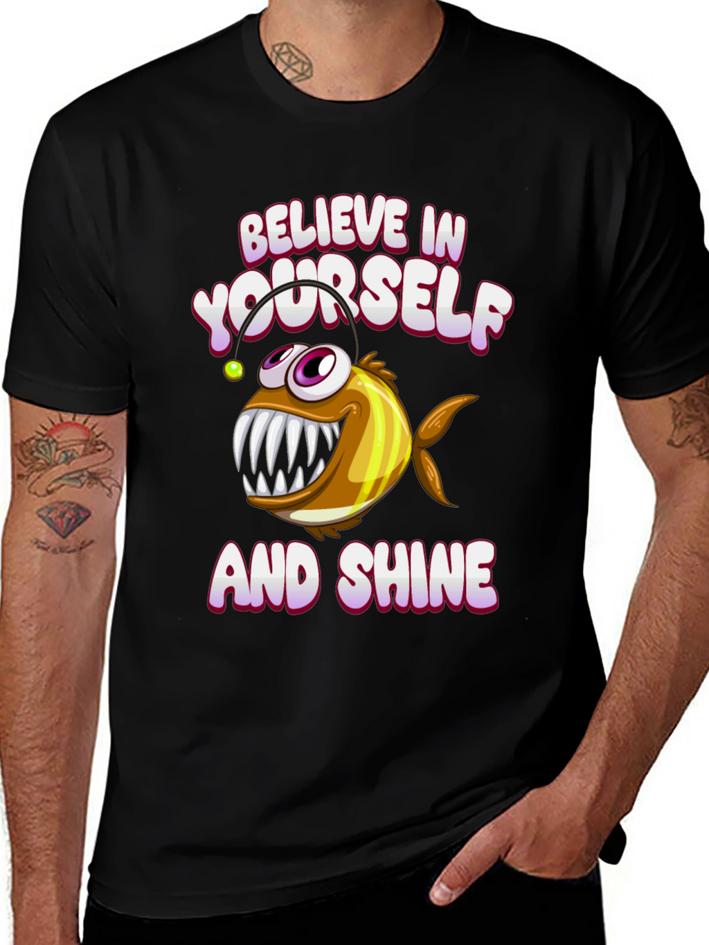 Believe in Yourself Angler Fish Graphic Tee